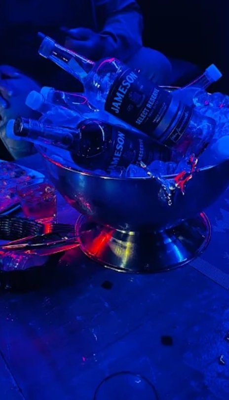 Stylised late-night club lighting